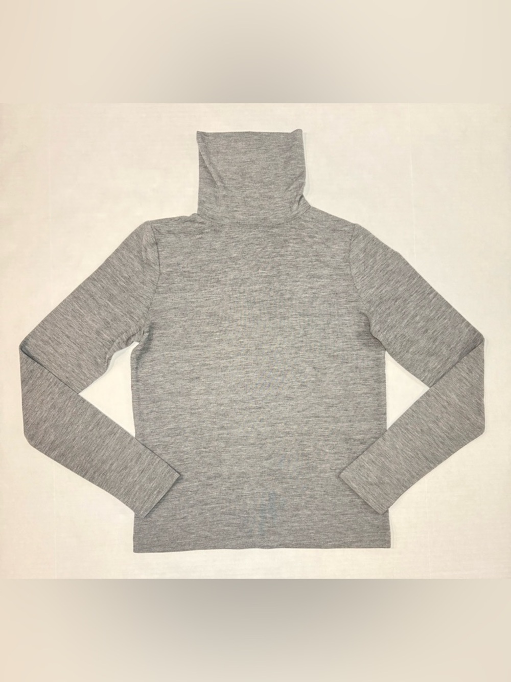 LOFT Heather Jersey Turtleneck Top Cobblestone Heather Gray Style #777898 Size S
